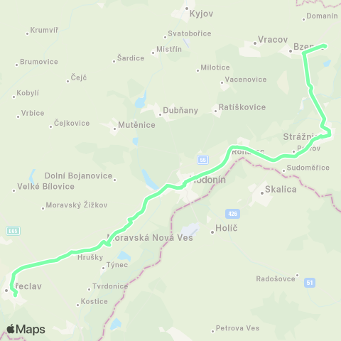 IDS JMK Náhradní Doprava Za Vlak S9 map