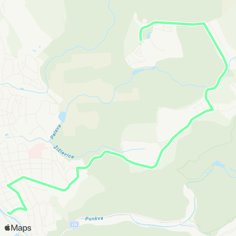IDS JMK Blansko: Češkovice - TěChov - Autobusové Stanoviště map