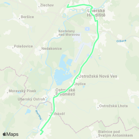 IDS JMK Náhradní Doprava Za Vlak Nesovice - Nemotice map