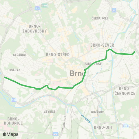 IDS JMK Židenice, Stará Osada - Pisárky map