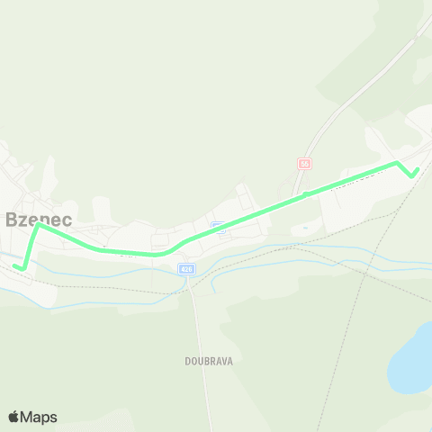 IDS JMK Náhradní Doprava Za Vlak Bzenec - Moravský Písek map