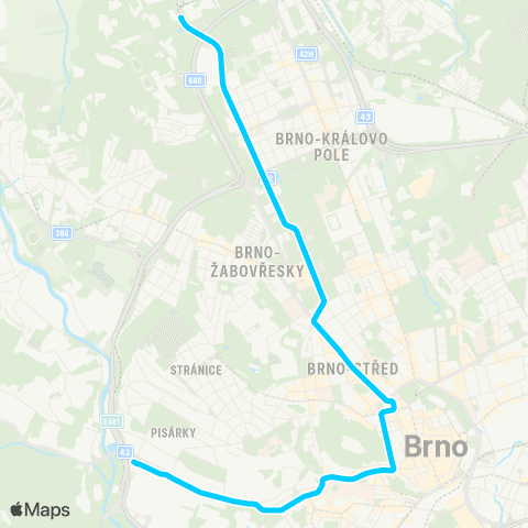 IDS JMK Technologický Park - Pisárky map