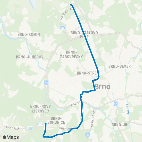 IDS JMK Královo Pole, Nádraží - Nové Sady-Smyčka map