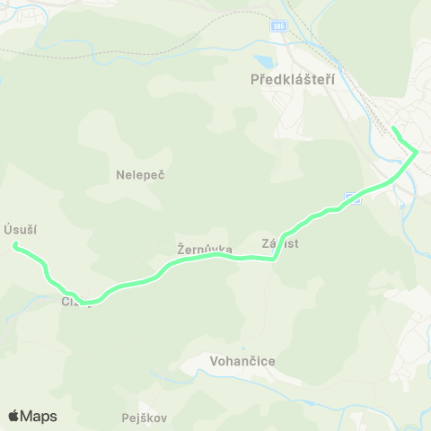 IDS JMK Tišnov - Úsuší map
