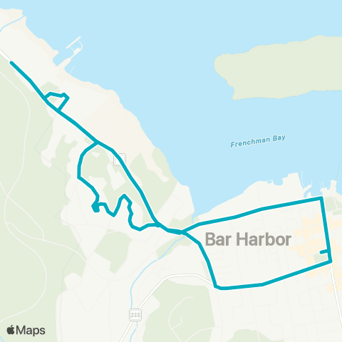 Island Explorer Eden Street map
