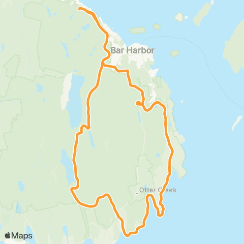 Island Explorer Loop Road map