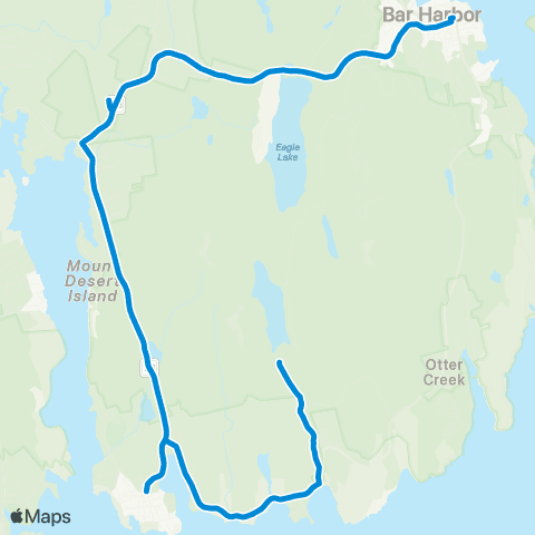 Island Explorer North East Harbor map