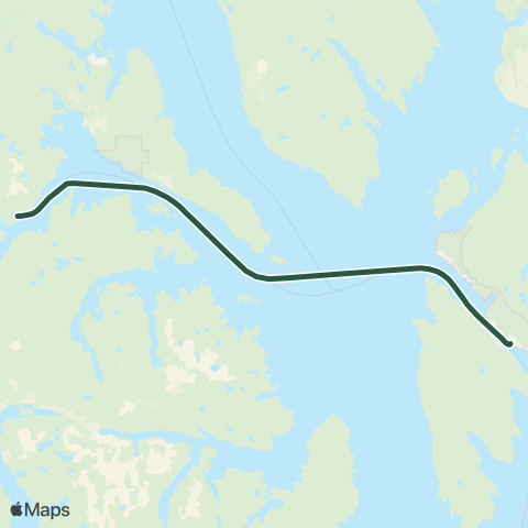 Inter-Island Ferry Authority Ketchikan to Hollis map