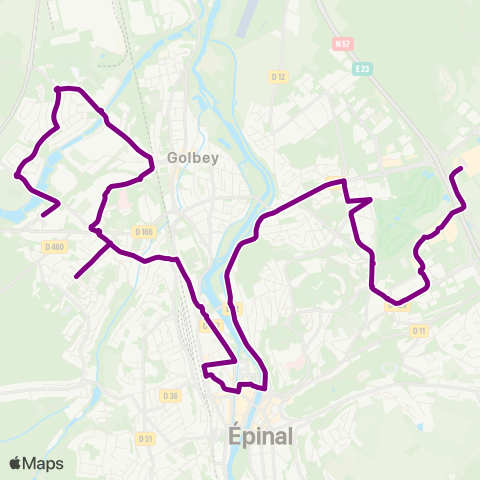 Imagine Lignes de ville Golbey > Jeuxey map