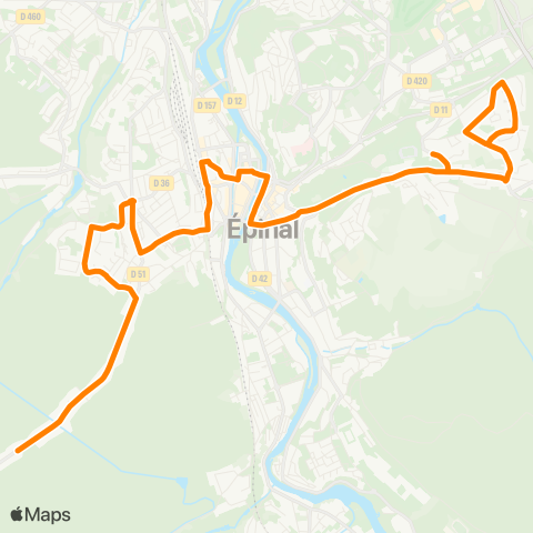 Imagine Lignes de ville Chantraine > Colombiere Stade map