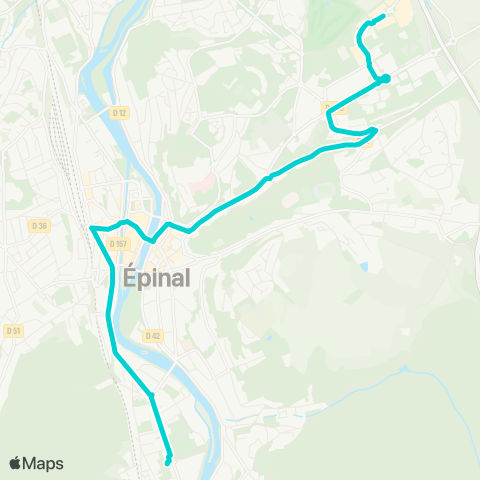 Imagine Lignes de ville Halle des sports>Terres St Jean map