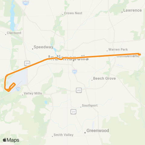 IndyGo Washington map