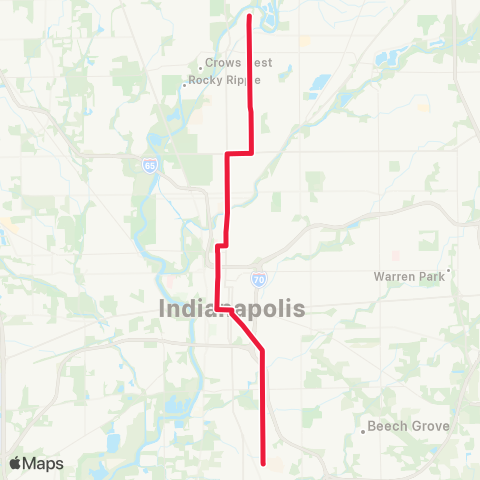IndyGo Red Line map