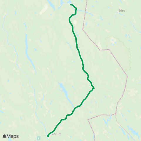 Innlandstrafikk Engerdal - Trysil - E map