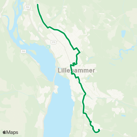 Innlandstrafikk INN Storhove - Søre Ål map