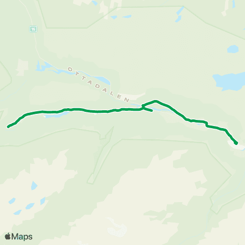 Innlandstrafikk Bismo - Bråtå map