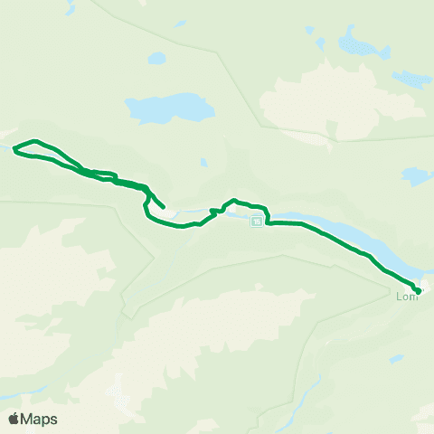 Innlandstrafikk Lom - Bismo map