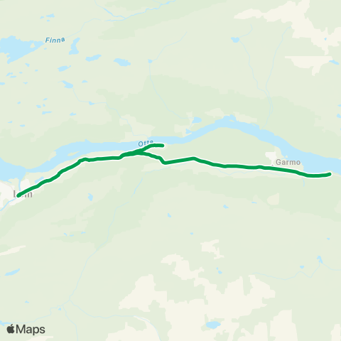 Innlandstrafikk Lom - Byre map