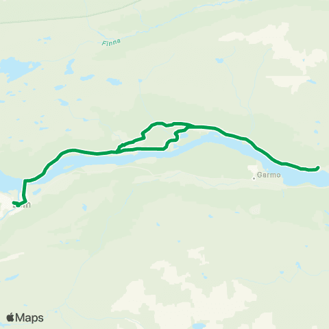 Innlandstrafikk Lom - Nyrnes map