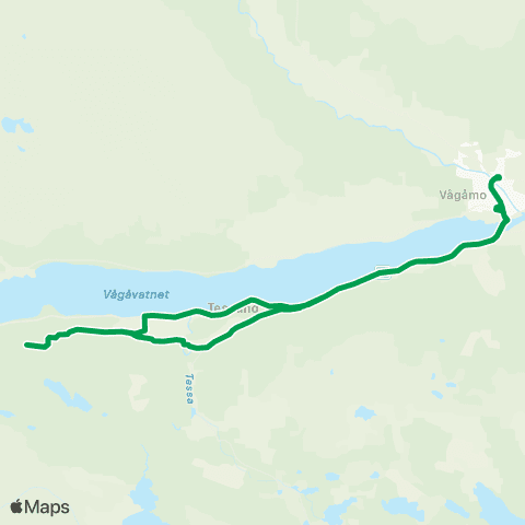 Innlandstrafikk Vågåmo - Storviksroa - Vågåmo map