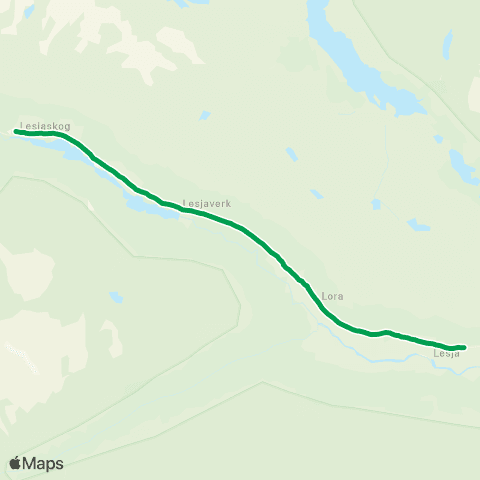 Innlandstrafikk Lesjaskog - Dovreskogen map
