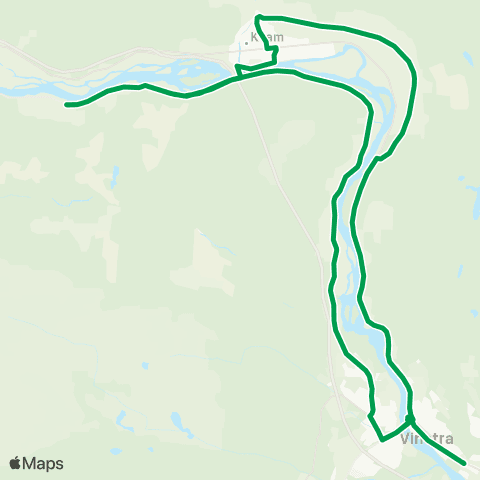 Innlandstrafikk Vinstra - Kvam - Vinstra map