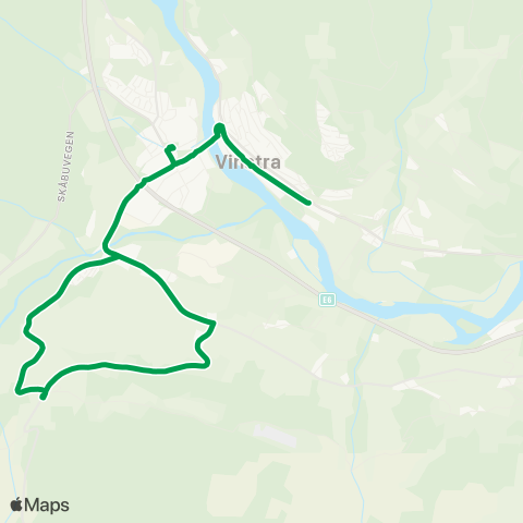 Innlandstrafikk Vinsstra - Ruste map