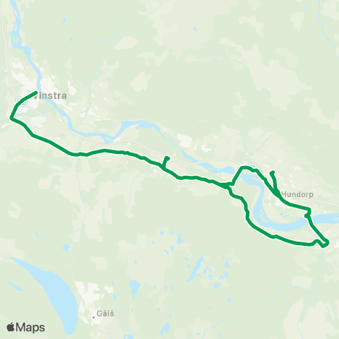 Innlandstrafikk Vinstra - Hundorp - Harpefoss map