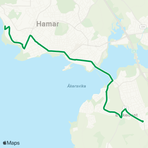 Innlandstrafikk Martodden - Arstad map