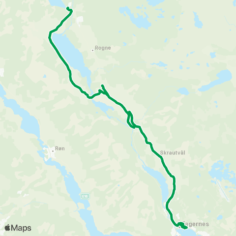 Innlandstrafikk Fagernes - Beitostølen map