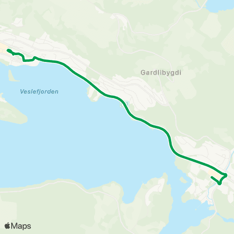 Innlandstrafikk Fagernes - Leira map