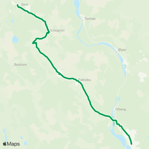 Innlandstrafikk Segalstad Bru - Svingvoll map