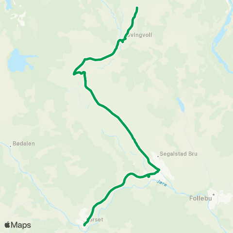 Innlandstrafikk Forset - Tretten map