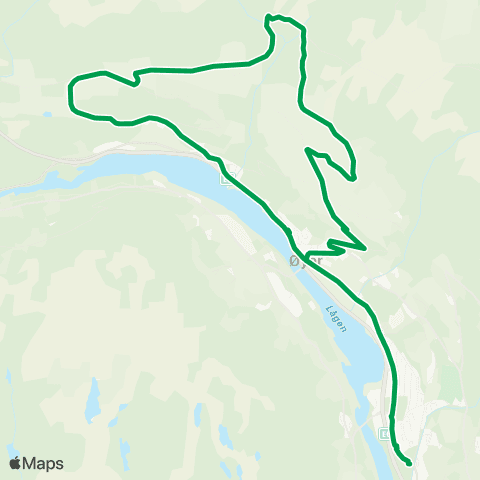 Innlandstrafikk Øyer ungdomsskole Lundstad - Ø map