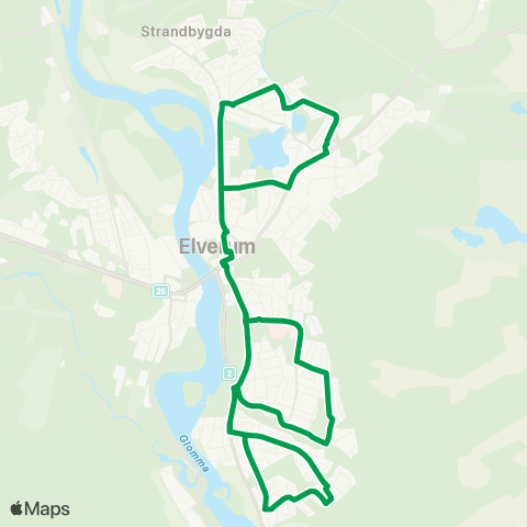Innlandstrafikk Søbakken - Hanstad - Mastmo map