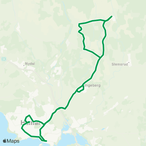 Innlandstrafikk Gåsbu - Veståsen - Hamar map
