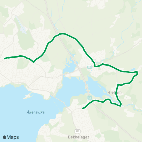 Innlandstrafikk Hjellum - Hamar katedralskole map