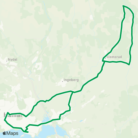Innlandstrafikk Østås - Hamar katedralskole map