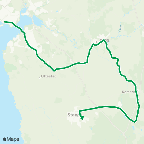 Innlandstrafikk Hamar - Ilseng - Romedal map