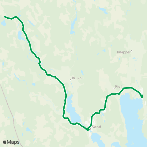 Innlandstrafikk Trautskogen-Sand-Mo map