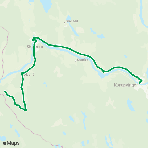 Innlandstrafikk Disenå - Skarnes - Kongsvinger map