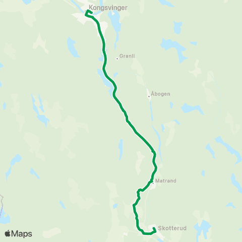 Innlandstrafikk Skotterud-Matrand-Kongsvinger map