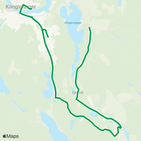 Innlandstrafikk Kongsvinger-Granli map