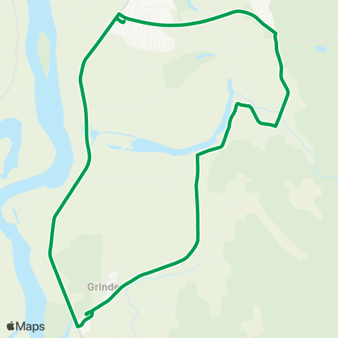Innlandstrafikk Grue skole - Tjura - Bergsid. map