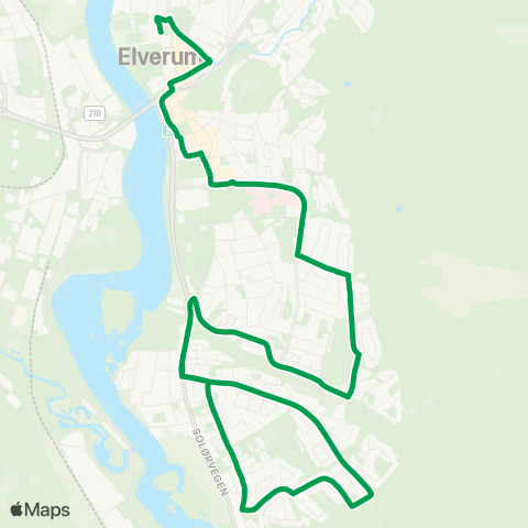 Innlandstrafikk Hanstad - Mastmoen - Elverum e map