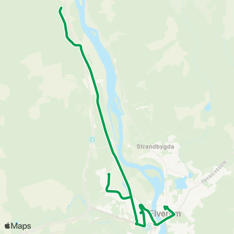 Innlandstrafikk Vestad - Elverum map