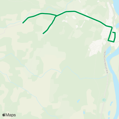 Innlandstrafikk Rena - Åsbygda - Rena map