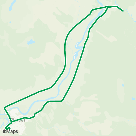 Innlandstrafikk Tynset - Telneset - Tynset map