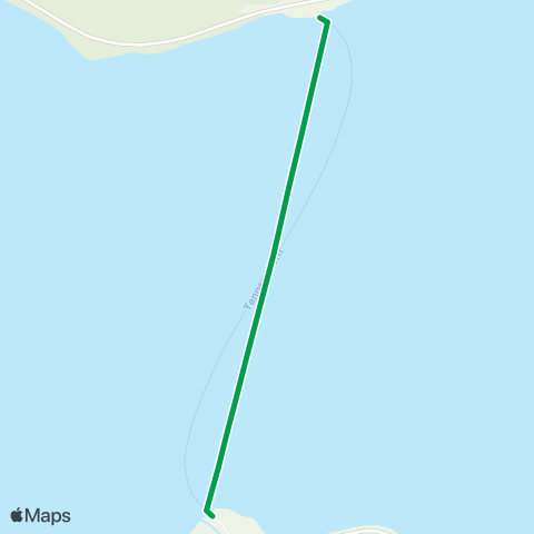 Innlandstrafikk Tangen-Horn map