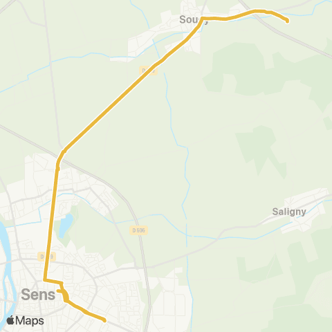 Intercom Grand Béon - Sens map